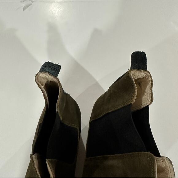 Matt Bernson Olive Green Suede Leather‎ Chelsea Booties Size 10 - Picture 7 of 11
